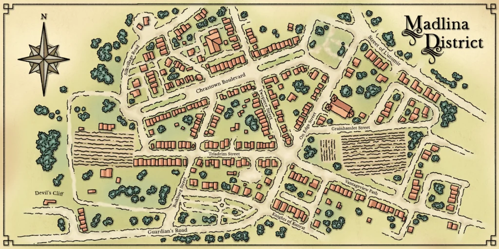 Digital art madlina district 80x40