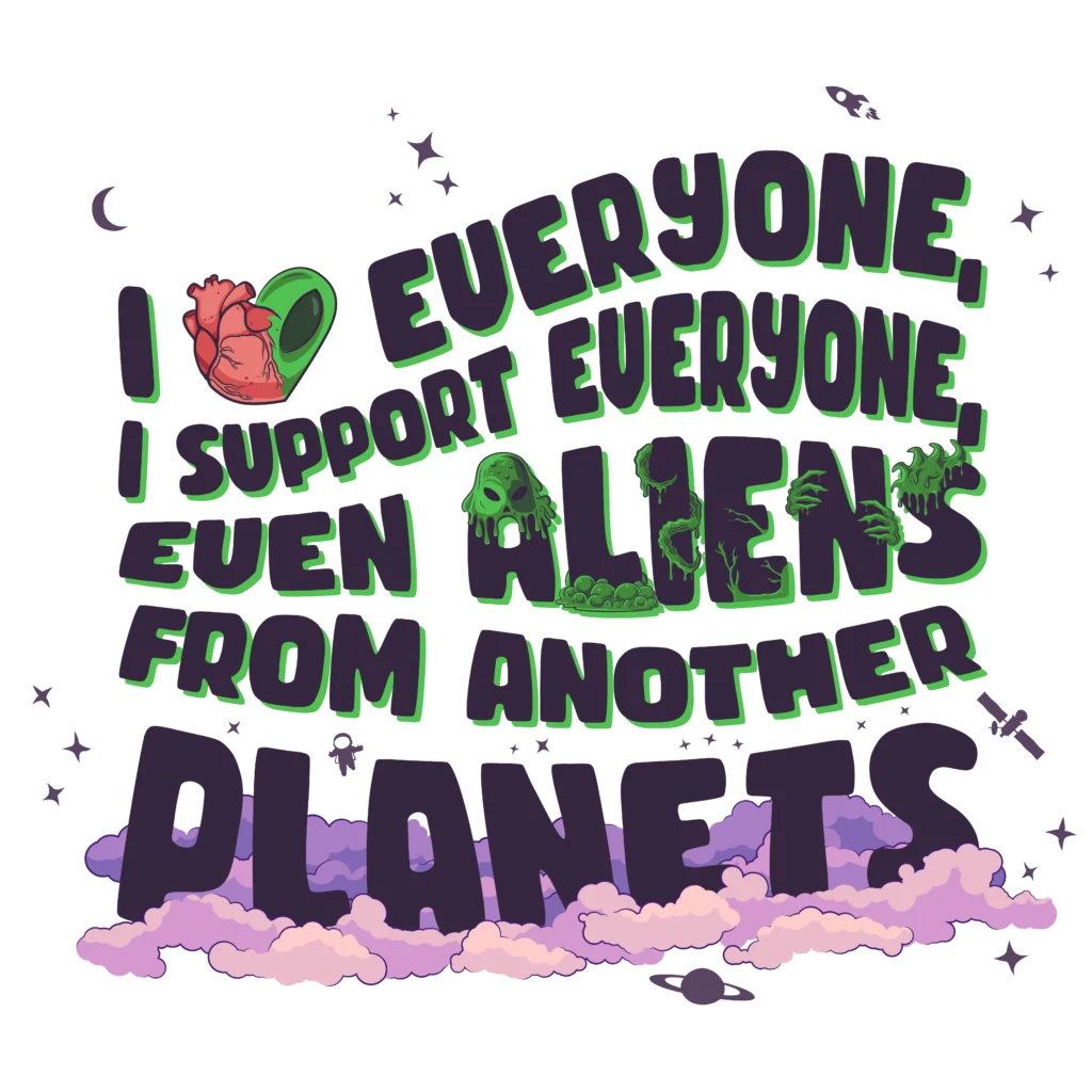 Grafický design alien merch 12